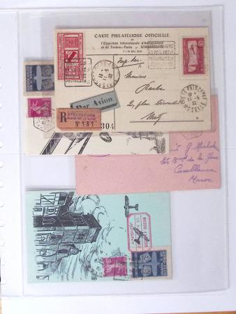 1902-2000, AEROPHILATELIE : Collection de cartes postales