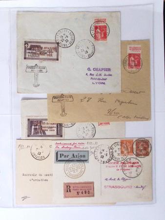 1902-2000, AEROPHILATELIE : Collection de cartes postales