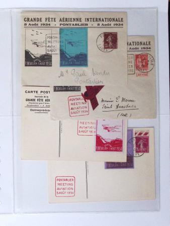 1902-2000, AEROPHILATELIE : Collection de cartes postales