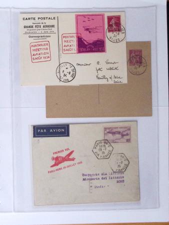 1902-2000, AEROPHILATELIE : Collection de cartes postales