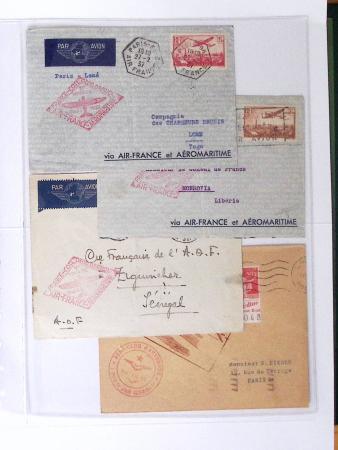 1902-2000, AEROPHILATELIE : Collection de cartes postales