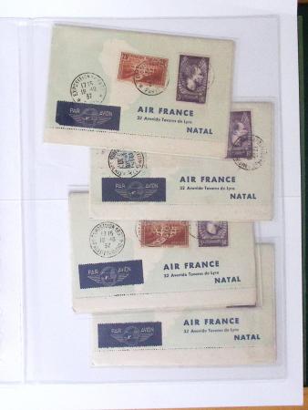 1902-2000, AEROPHILATELIE : Collection de cartes postales