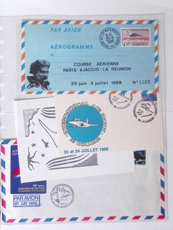1902-2000, AEROPHILATELIE : Collection de cartes postales