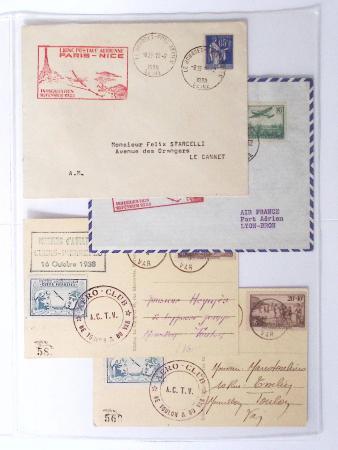 1902-2000, AEROPHILATELIE : Collection de cartes postales