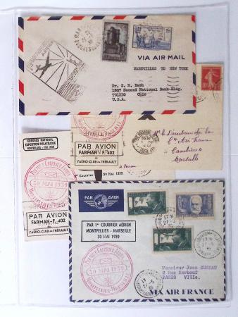 1902-2000, AEROPHILATELIE : Collection de cartes postales