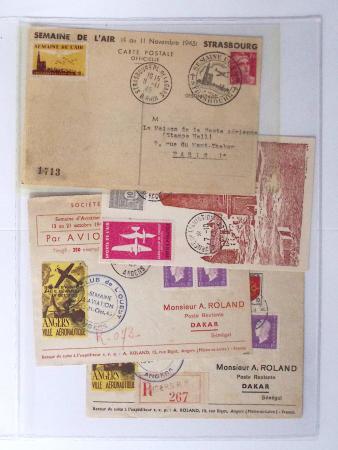 1902-2000, AEROPHILATELIE : Collection de cartes postales