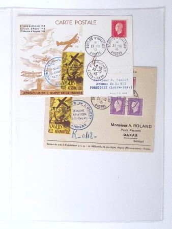 1902-2000, AEROPHILATELIE : Collection de cartes postales