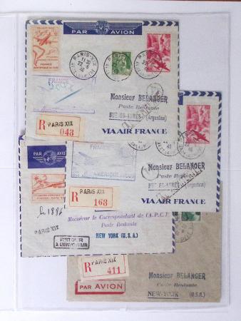 1902-2000, AEROPHILATELIE : Collection de cartes postales
