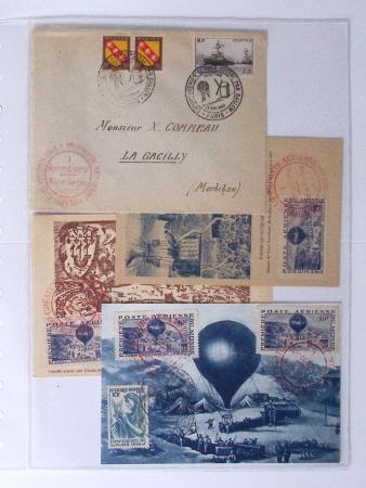 1902-2000, AEROPHILATELIE : Collection de cartes postales