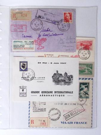 1902-2000, AEROPHILATELIE : Collection de cartes postales