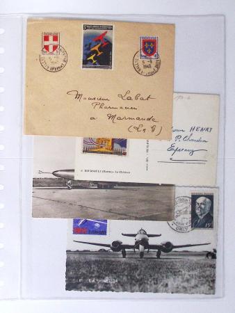 1902-2000, AEROPHILATELIE : Collection de cartes postales