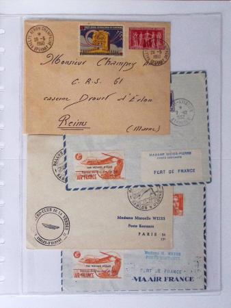 1902-2000, AEROPHILATELIE : Collection de cartes postales