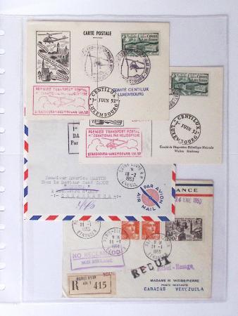 1902-2000, AEROPHILATELIE : Collection de cartes postales