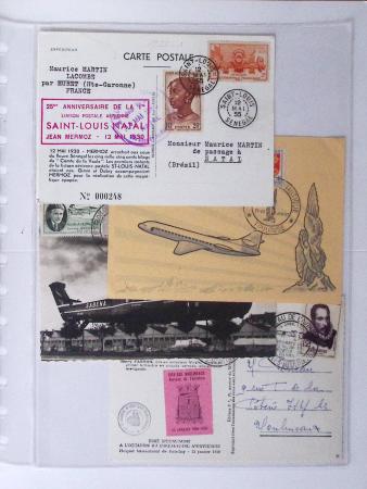 1902-2000, AEROPHILATELIE : Collection de cartes postales