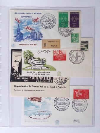 1902-2000, AEROPHILATELIE : Collection de cartes postales