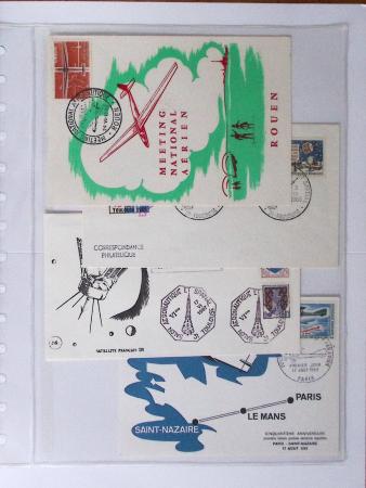 1902-2000, AEROPHILATELIE : Collection de cartes postales
