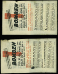 9 tracts alliés en allemand "Bomben" largués sur la Belgique fin 1944 et 1 tract bilingue pour les soldats allemands qui veulent se rendre