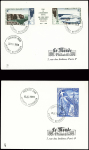 8 lettres avec bons affranchissements des TAAF dont PA2, PA3, PA14, PA7. Est jointe une lettre AFF Norvège obl. Maud Land (10.2.51). TB