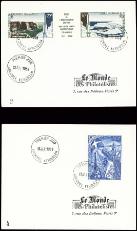 8 lettres avec bons affranchissements des TAAF dont PA2, PA3, PA14, PA7. Est jointe une lettre AFF Norvège obl. Maud Land (10.2.51). TB