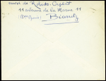 N°368 obl Bordeaux (juil 1939) sur lettre avec mention manuscrite de l'expéditeur