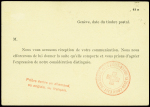Carte postale de la Croix-Rouge suisse obl Genève (10.1.40) pour Carignan (Gironde) avec CAD "Prisonniers de guerre Paris" (13.1.40)