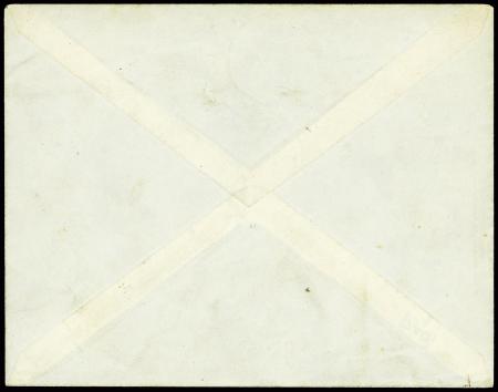 N°456 obl CAD "Exposition art armée Paris" (5.6.40) sur lettre avec cachet illustré d'un drapeau français