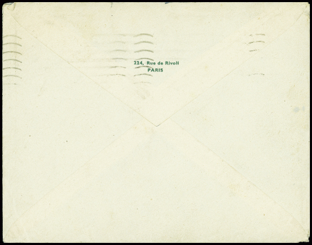 Lettre en franchise avec obl mec de Paris (15.2.1940) + cachet rouge "Légion Garibaldienne - siège central 224 rue de Rivoli - Paris 1er" et griffe rouge