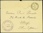 Lettre en franchise avec CAD "Poste aux armées n°2154" (1940 - Thonon les Bains) + cachet violet