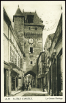 Carte postale en franchise avec cachet vert "Etablissement hippique de transit 108 Saint Jean d'Angely - Le capitaine directeur" (1949)