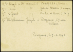 Carte postale en franchise à en-tête "Présidence du Conseil-service du recensement des Evacués - rue du Plantier Périgueux" avec obl mec de Périgueux-gare