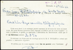 Idem mais entier CP 1F20 Pétain obl Toulon (2.12.1942) avec message du croiseur Emile Bertin stationné aux Antilles. TB
