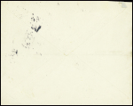 N°521 + 522 + 549 obl grand CAD horoplan "Paris 123 rue d'Anjou" (1942) sur lettre par exprès avec en-tête