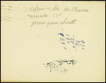 Lettre en franchise avec griffe violette "Gebuhrenfrei (franchise postale) + obl mec "Troyes Aube" (1941) + cachet rect noir