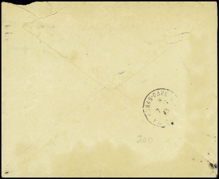 Lettre en franchise d'Arras (1943) avec en-tête noir "Gericht der Oberfeldkommandantur (V) 670 Zweigstelle". TB