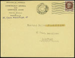 N°517 obl mec de Marseille St Ferreol (1943) + en-tête "Ministère de l'intérieur commissariat général aux questions juives direction régionale de Marseille