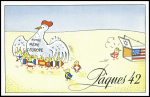 N°515 obl CAD "France européenne Paris" (1942) sur carte postale pro-nazie "Notre mère l"Europe Pâques 1942". TB