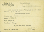 Postkarte du Stalag IV B (11.8.40) avec au verso mention imprimée d'avis de capture "Je suis prisonnier en Allemagne. Je vous salue de tout mon cœur".