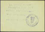 Carte postale de franchise militaire française obl Luneville (6.7.40) avec au verso avis de capture au tampon violet