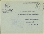 Lettre en franchise avec cachet noir avec francisque "Stalag XVIIA Homme de confiance Belle René 5196". TB