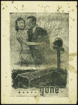 Idem : couple devant une tombe : "Happy days… gone"