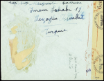 Turquie n°972 + 963 obl Istanbul (1942) sur lettre censurée pour un interné au Camp des Milles (Bouches du Rhône). TB