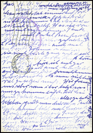 N°373 + 416 + 500 obl CAD "camp de Gurs Basses-Pyrénées" 516.11.41) sur entier carte postale 80c Pétain d'une internée israléite