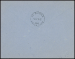 N°517 obl CAD horoplan "Groix Morbihan" (1944) sur lettre adressée au receveur des postes de La Baule avec cachet violet avec aigle