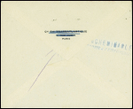 N°660 obl Paris R. Gluck (dec 1944) sur lettre pour La Trinité sur Mer (Morbihan) avec griffe bleue "inacheminable retour à l'envoyeur"