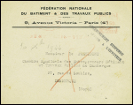 lettre de Paris pour la poche de Dunkerque (20?12.44) avec griffe noire "Acheminement suspendu retour à l'envoyeur". TB