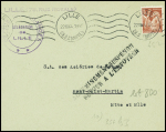 N°652 obl Lille (22.12.44) sur lettre pour Mont Saint Martin (Meurthe et Moselle) avec griffe noire "Acheminement suspendu retour à l'envoyeur". TB