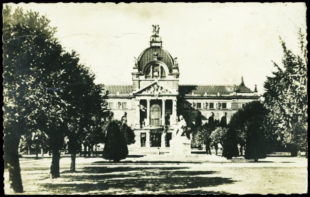 N°681 obl mec "Strasbourg-gare Bas Rhin" (25.6.1947) avec vignette "11ème congrès du PCF Strasbourg" sur carte postale. TB