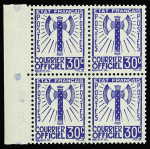 N°1 à 15, série Francisque, en bloc de 4 BDF, neuf