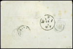 N°14 + 17B obl PC 1217 + T15 "Etoile (25)" (1862) sur lettre pour Bucarest (Valachie) avec au verso transit Wien et arrivée. TB