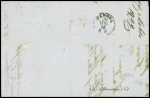N°16 obl griffe rouge "Francia di Mare" répété à côté (Salles n°659) sur lettre pour Gênes, signé A.Brun. TB